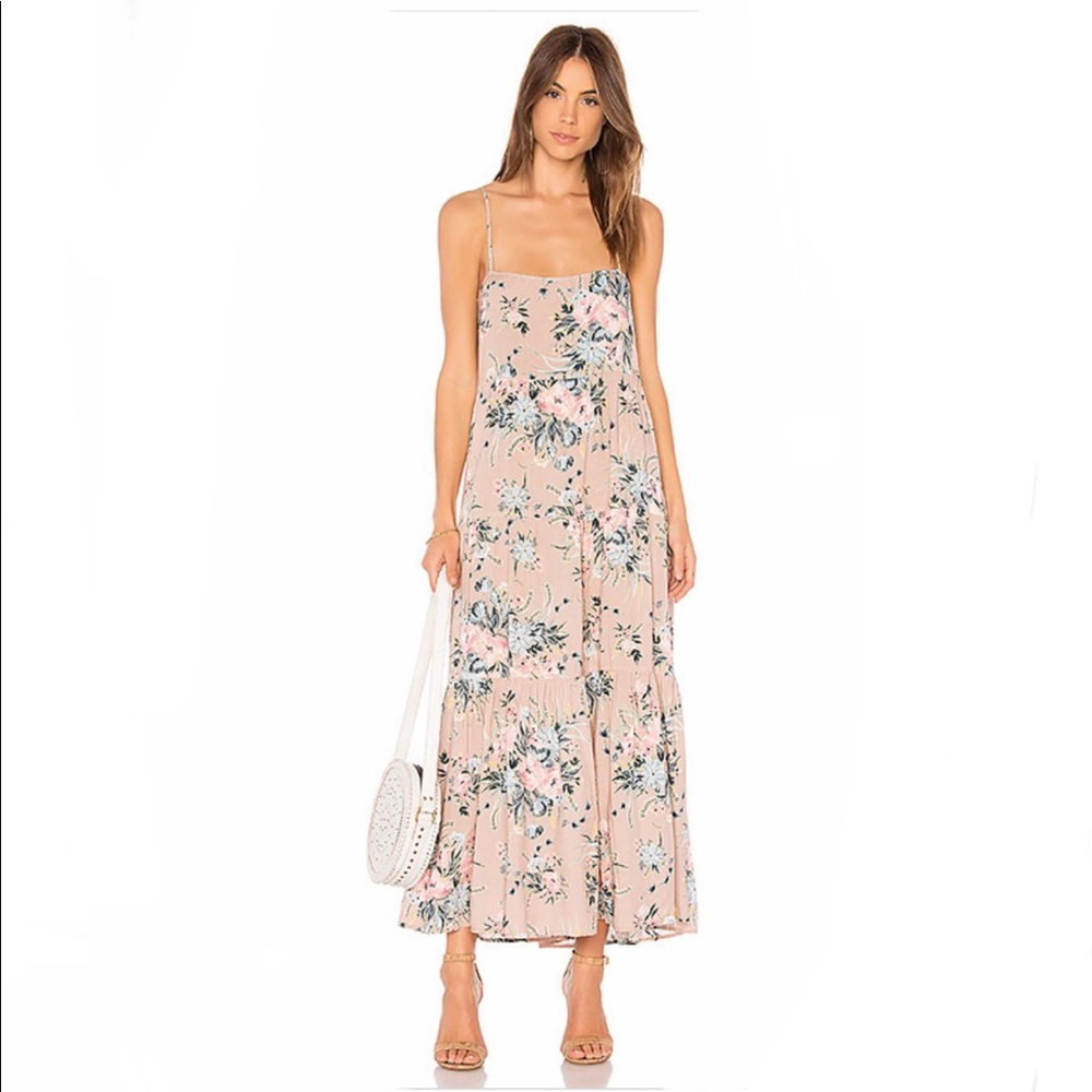 Auguste Blush Scarlett Floral Midi Dress